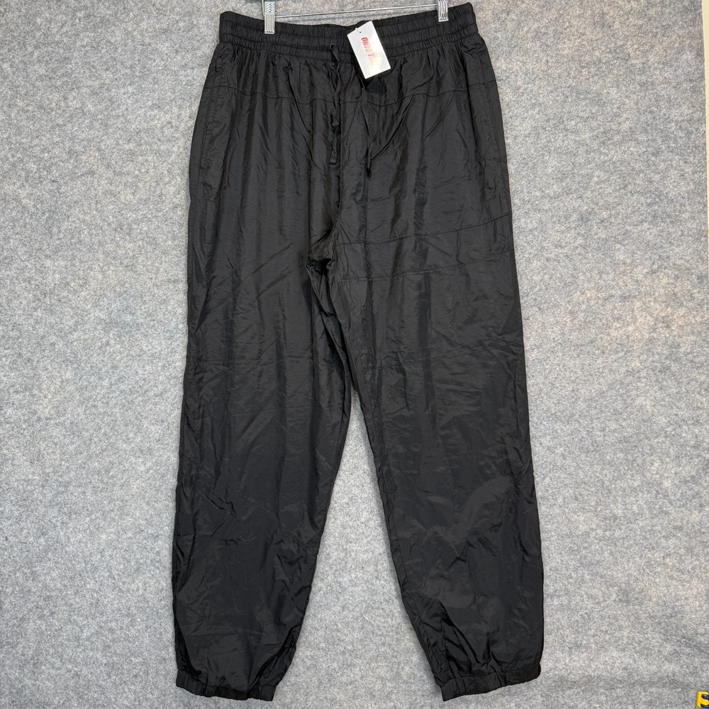 Full Send Nelk Boys Sportswear Nylon Pants Mens XL Black Lined Train Gym Stretch